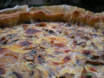 Quiche con Funghi e Mortadella