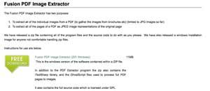 Fusion PDF Image Extractor programma per estrarre immagini da PDF