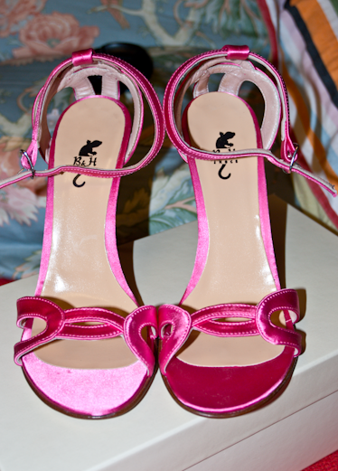 Shoeroom #26 B&H; Fuchsia Heeled Sandals *_*