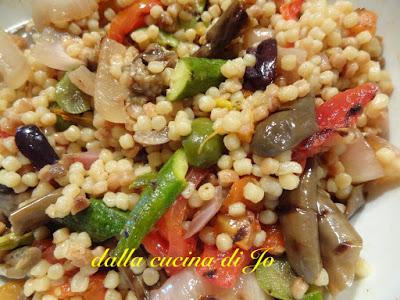 Fregola sarda con verdure grigliate Fregola sarda con verdure grigliate