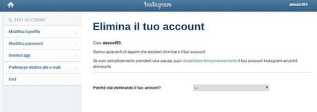Come eliminare il proprio account di Instagram Come eliminare il proprio account di Instagram