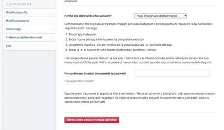 Come eliminare il proprio account di Instagram Come eliminare il proprio account di Instagram