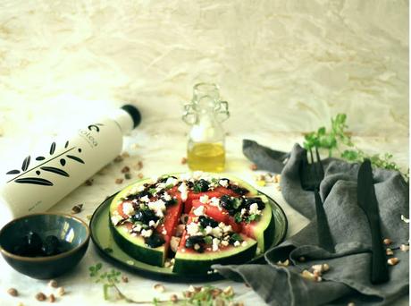 anguria con feta e olive / karpouzi me feta kai elies anguria con feta e olive / karpouzi me feta kai elies