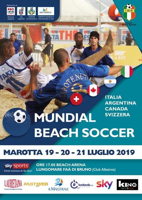 A Marotta (PU) dal 19 al 21 luglio 2019 il Mundial Beach Soccer, tra sport e divertimento A Marotta (PU) dal 19 al 21 luglio 2019 il Mundial Beach Soccer, tra sport e divertimento