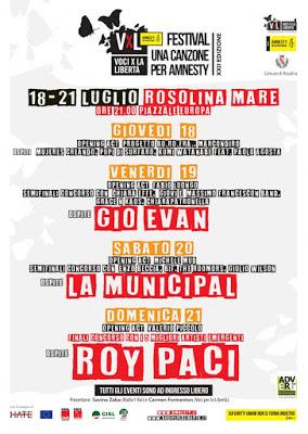 Locandina programma Voci per la libertà 2019