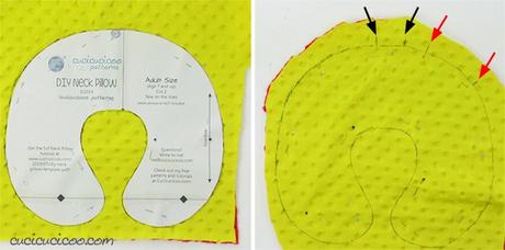 Cartamodello per cuscino da viaggio (cervicale) Questo cartamodello per cuscino da viaggio è semplice da cucire, sia per principianti che per bambini! Con due misure e un laccio da trasporto comodo. Il template è gratuito da scaricare. Ottimo da regalare! #cartamodello #cuscinofaidate #cucitocreativo
