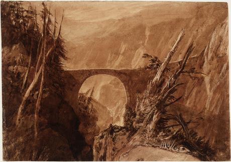Weekend dove? | A Lucerna per Turner Il Ponte del Diavolo - ca. 1806/07. Matita e acquarello su carta - (C) Tate londra 2019