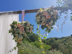 Matrimonio romantico e i segni del cuore Matrimonio romantico e i segni del cuore