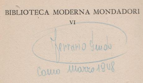 La sorpresa biografica di ritrovare in un libro una annotazione: “Como, Marzo 1948”. L’autore era mio padre, Guido. E io sarei nato 7 mesi dopo: 26 novembre 1948 La sorpresa biografica di ritrovare in un libro una annotazione: “Como, Marzo 1948”. L’autore era mio padre, Guido. E io sarei nato 7 mesi dopo: 26 novembre 1948