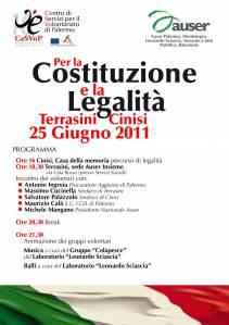 Terrasini: Manifestazione “Per la Costituzione e la legalità”.