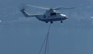 Elicottero russo trasporta un disco volante