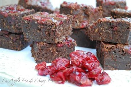 Brownie cioccolato, cocco e cranberry