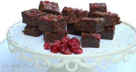 Brownie cioccolato, cocco e cranberry