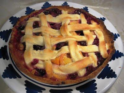 Maryland peach and Blueberry pie