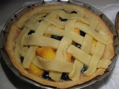 Maryland peach and Blueberry pie