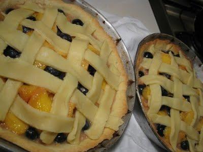 Maryland peach and Blueberry pie