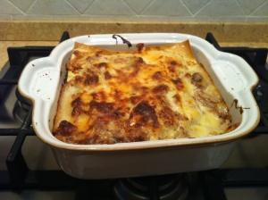 Lasagne al ragù di salsiccia e funghi con melanzane ...