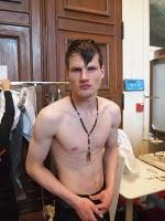 Before and after Mugler Man Fashion Show p/e 2012