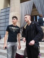 Before and after Mugler Man Fashion Show p/e 2012