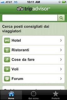 L'app TripAdvisor Hotel Voli Ristoranti.