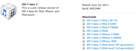 Rilasciata la seconda beta di iOS 5 per gli sviluppatori
