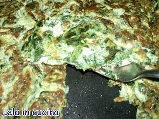 frittata con spinaci e noce moscata