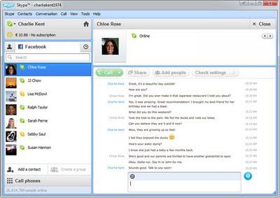 Skype e Facebook insieme!