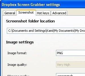 Dropbox: condivisione di screenshot
