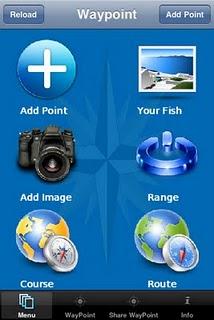 L'app FishPoints HD, per la navigazione sul mare.
