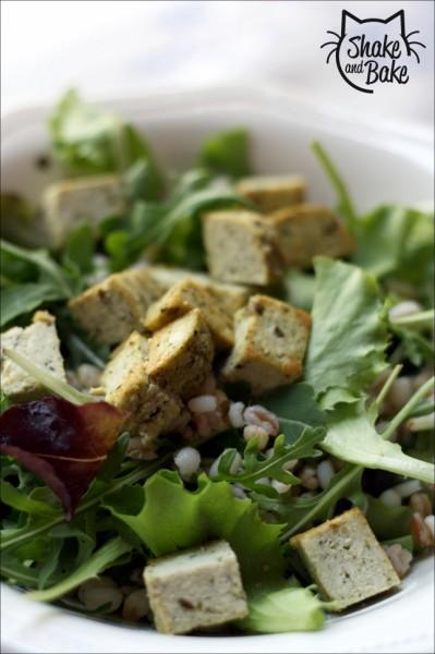 Insalata ai 5 cereali e tofu al basilico