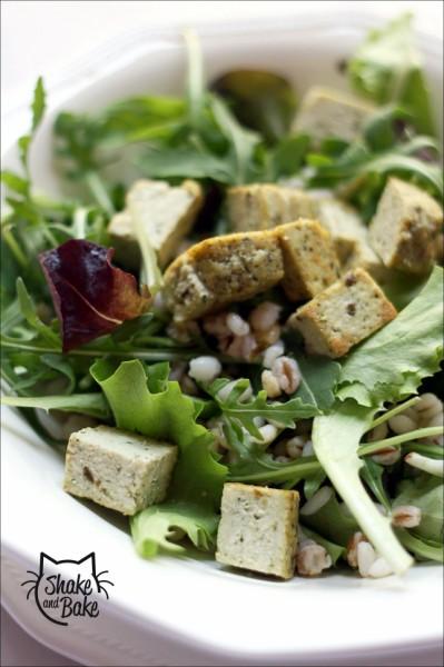 Insalata ai 5 cereali e tofu al basilico