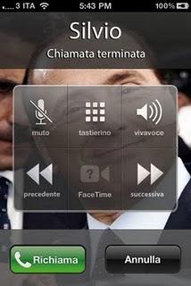 L'app chiama Silvio Berlusconi.