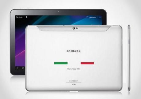 Samsung Galaxy Tab 10.1 Italia Tricolore E lItalia il paese scelto per lanteprima del Galaxy Tab 10.1