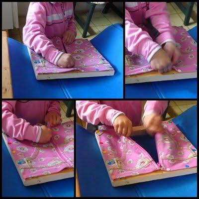 Metodo Montessori in casa: telaio allacciature.