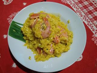 Risotti: Risotto zafferano e gamberi Risotti: Risotto zafferano e gamberi