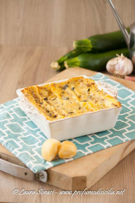 Lasagne con Ragù Bianco e Zucchine Lasagne con Ragù bianco e Zucchine