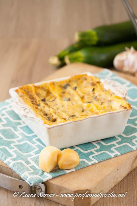 Lasagne con Ragù Bianco e Zucchine Lasagne con Ragù bianco e Zucchine