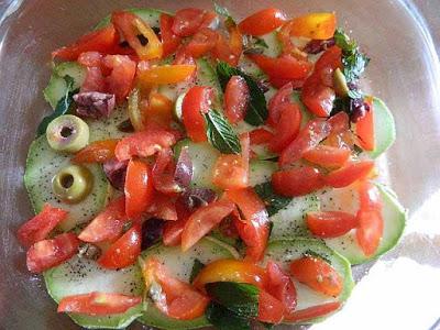 ZUCCHINE POMODORINI E OLIVE ZUCCHINE POMODORINI E OLIVE