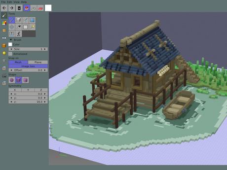 Goxel editor open source Voxel multipiattaforma per desktop e dispositivi mobili. Goxel Screenshot