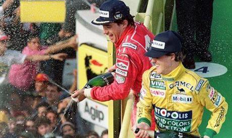 Senna vince, primo podio in Italia per Schumacher Senna vince, primo podio in Italia per Schumacher