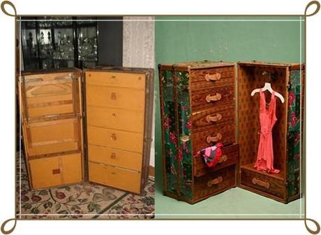 Shabby chic on Friday: vintage trunks...