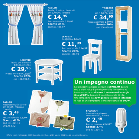 SALDI IKEA: dal 2 luglio al 14 agosto 2011 il risparmio va in scena