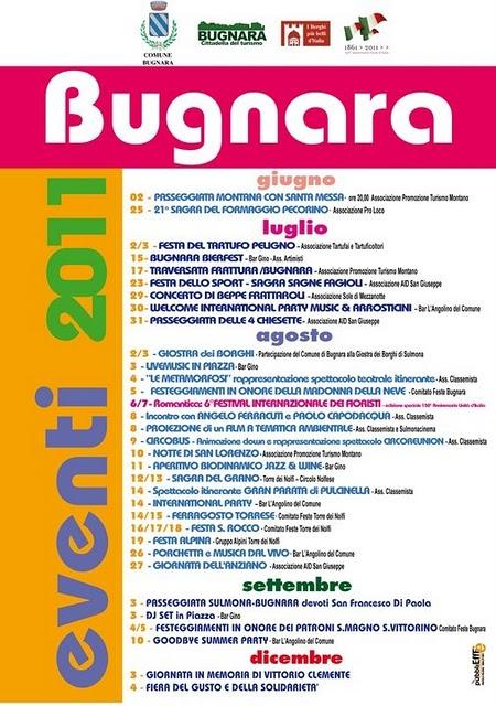 Il cartellone estivo di Bugnara