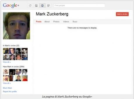 Mark Zuckerberg Google+ Anche Mark Zuckerberg su Google+