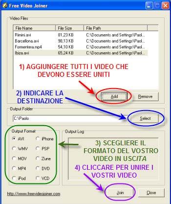 freevideojoiner2 Free Video Joiner: unire più filmati in un unico video