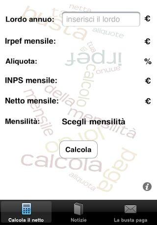 iBustaPaga: l’applicazione per eseguire il calcolo del netto mensile in busta paga