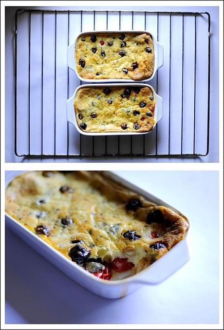 Clafoutis di Pomodorini con Olive e Capperi