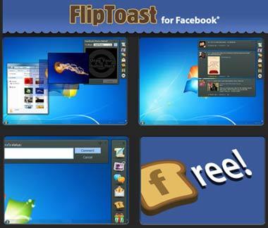 FlipToast FlipToast: gestire Facebook dal vostro desktop