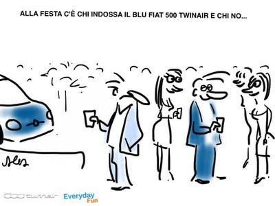 Nel blu dipinto di blu: Fiat 500 Twinair Party!