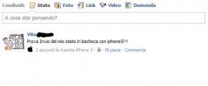 Come far finta di aggiornare lo status di FACEBOOK da iPhone, iPad, BlackBerry o Android